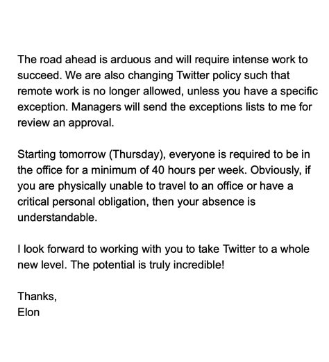 elon musk email to twitter employees